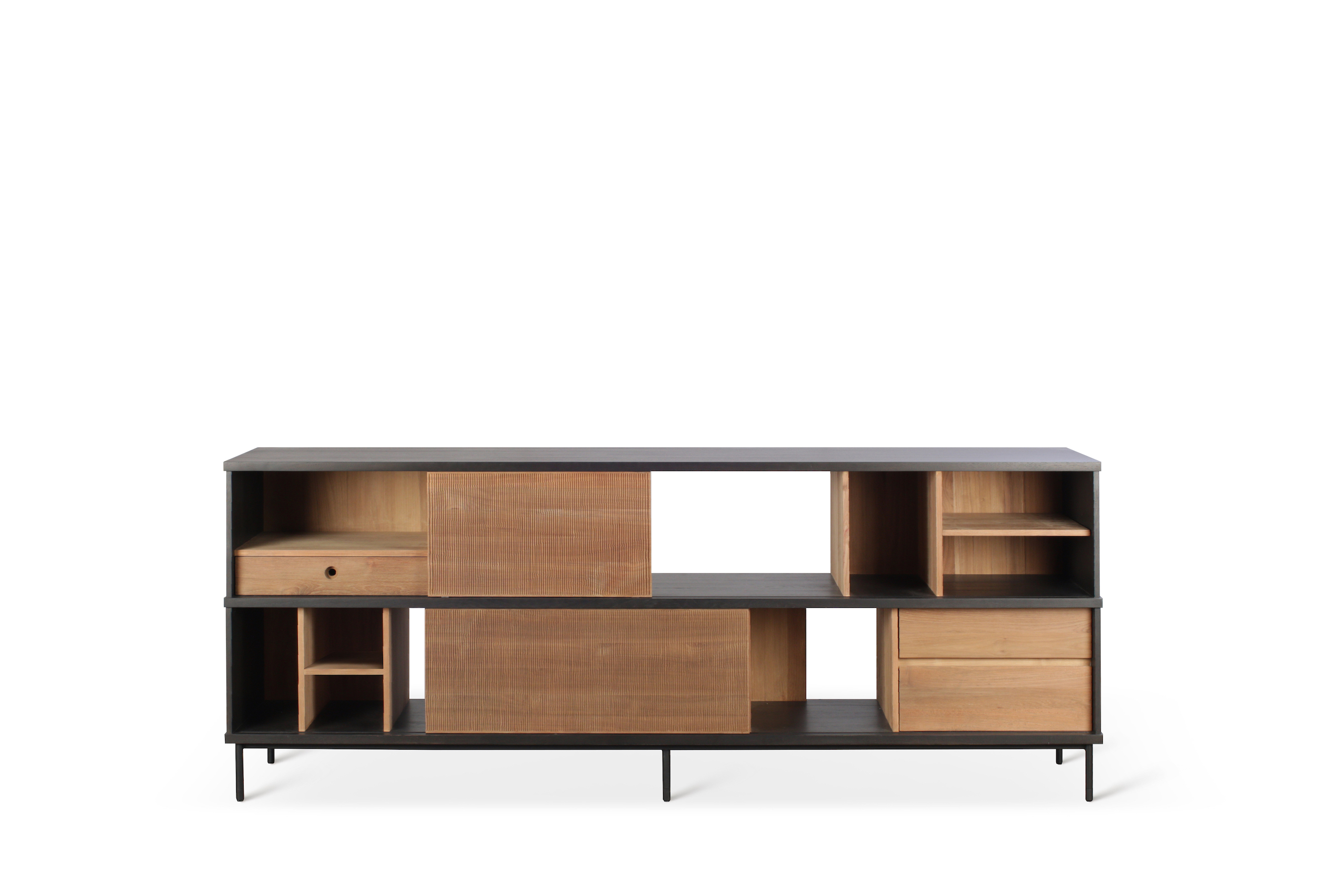 Ethnicraft - Oscar teak dressoir (224 x 40 x 89 cm)