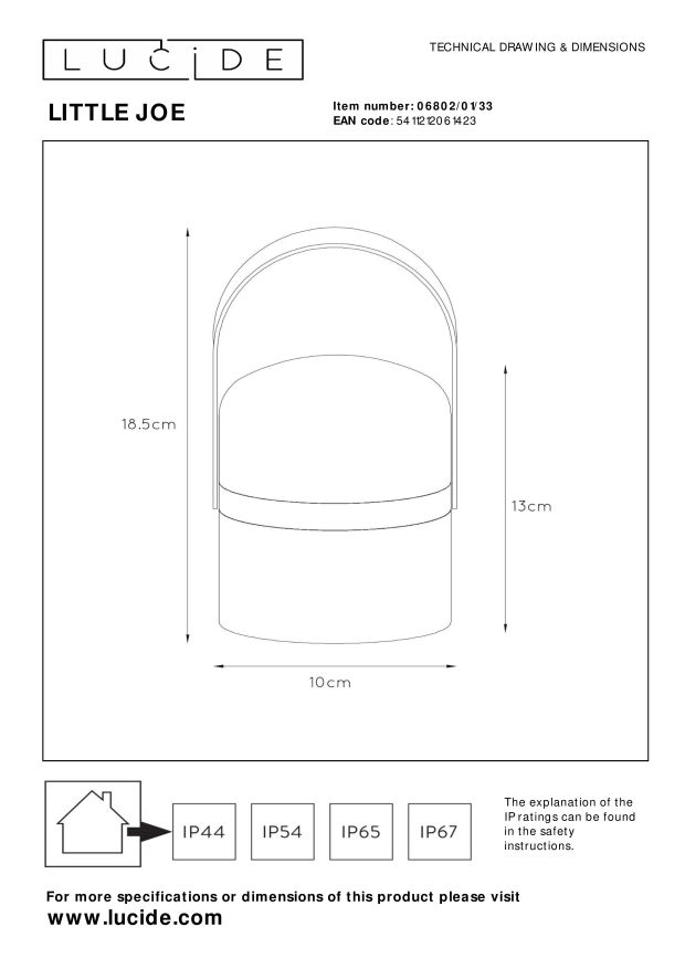 Lucide LITTLE JOE - Tafellamp Buiten - Ø 10 cm - LED Dimb. - 1x0,3W 3200K - IP44 - 3 StepDim - Groen