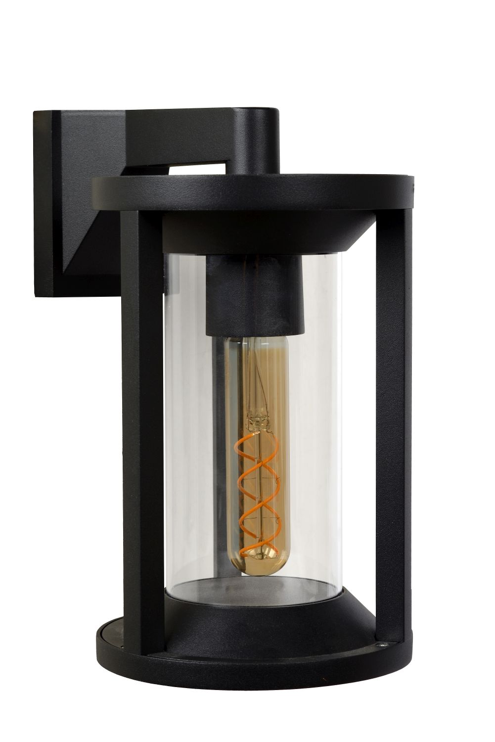 Lucide CADIX - Wandlamp Buiten - 1xE27 - IP65 - Zwart