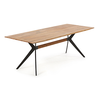 Amethist tafel van 160 x 90 cm verouderde houten
