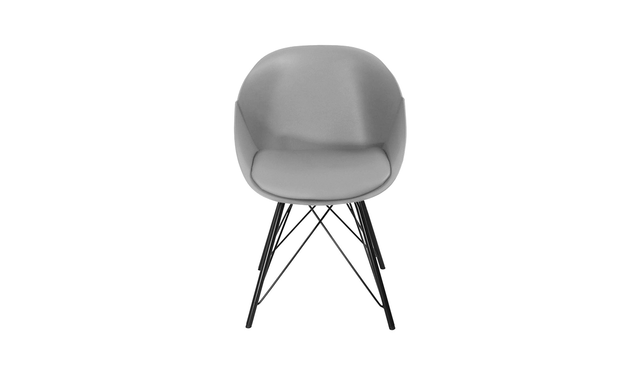 Kick eetkamerstoel Metal Jax - Grijs