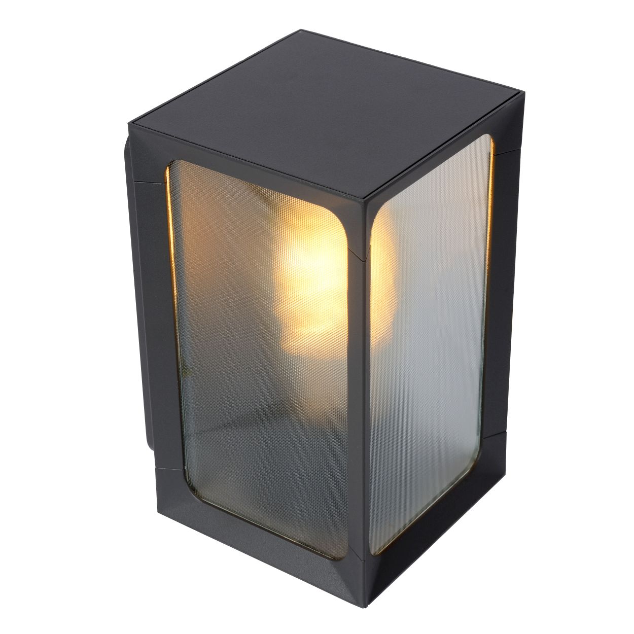 Lucide CAGE - Wandlamp Buiten - LED - 1xE27 - IP44 - Antraciet