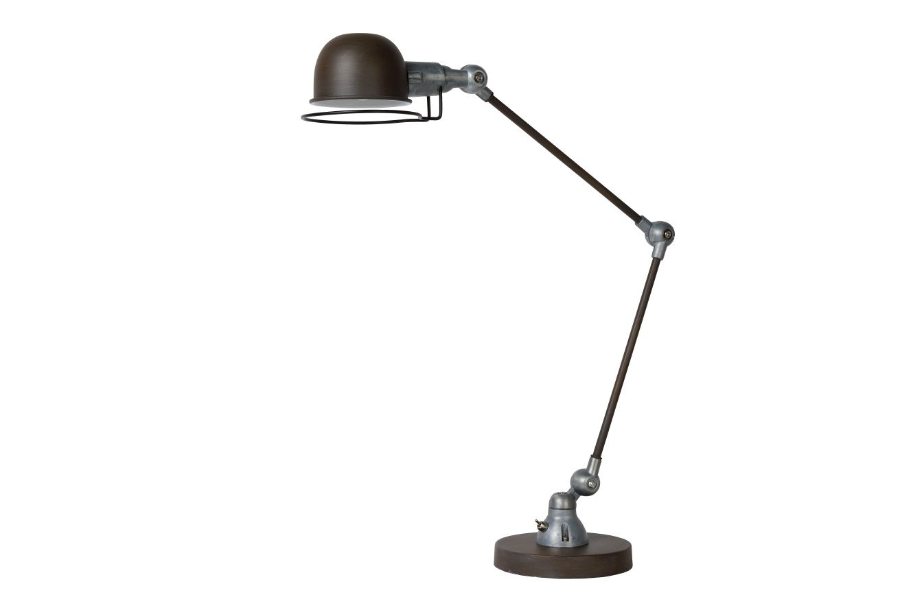 Lucide HONORE - Bureaulamp - 1xE14 - Roest bruin