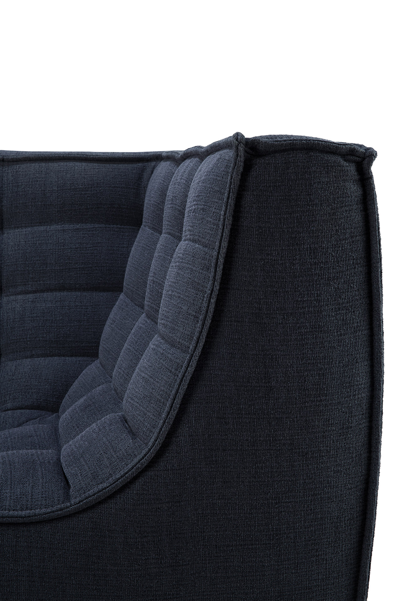 Ethnicraft - N701 Graphite Eco fabric bank hoek (91 x 91 x 76 cm)
