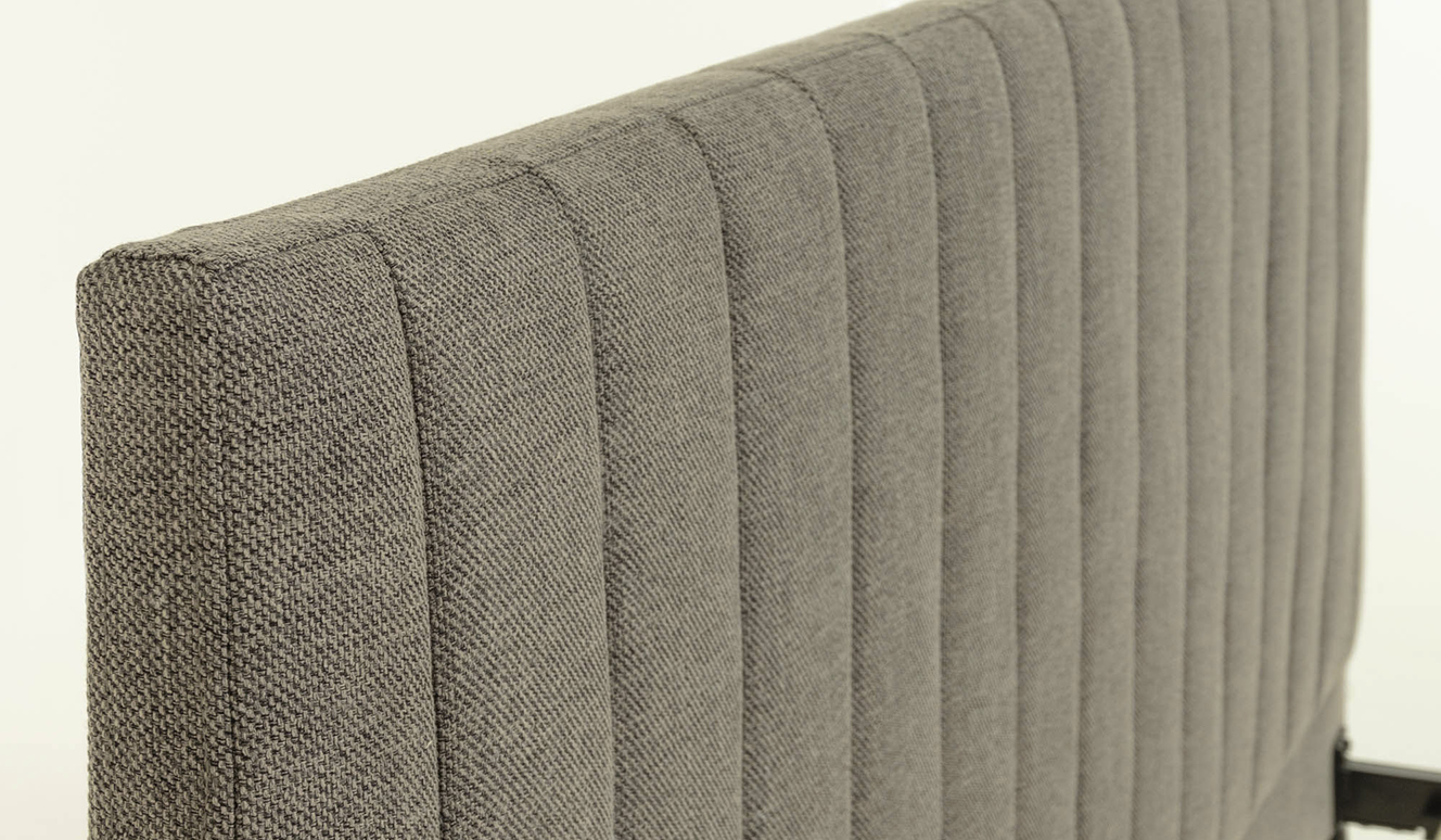 Bed met boxspring Nelly 150 x 190 cm grijs