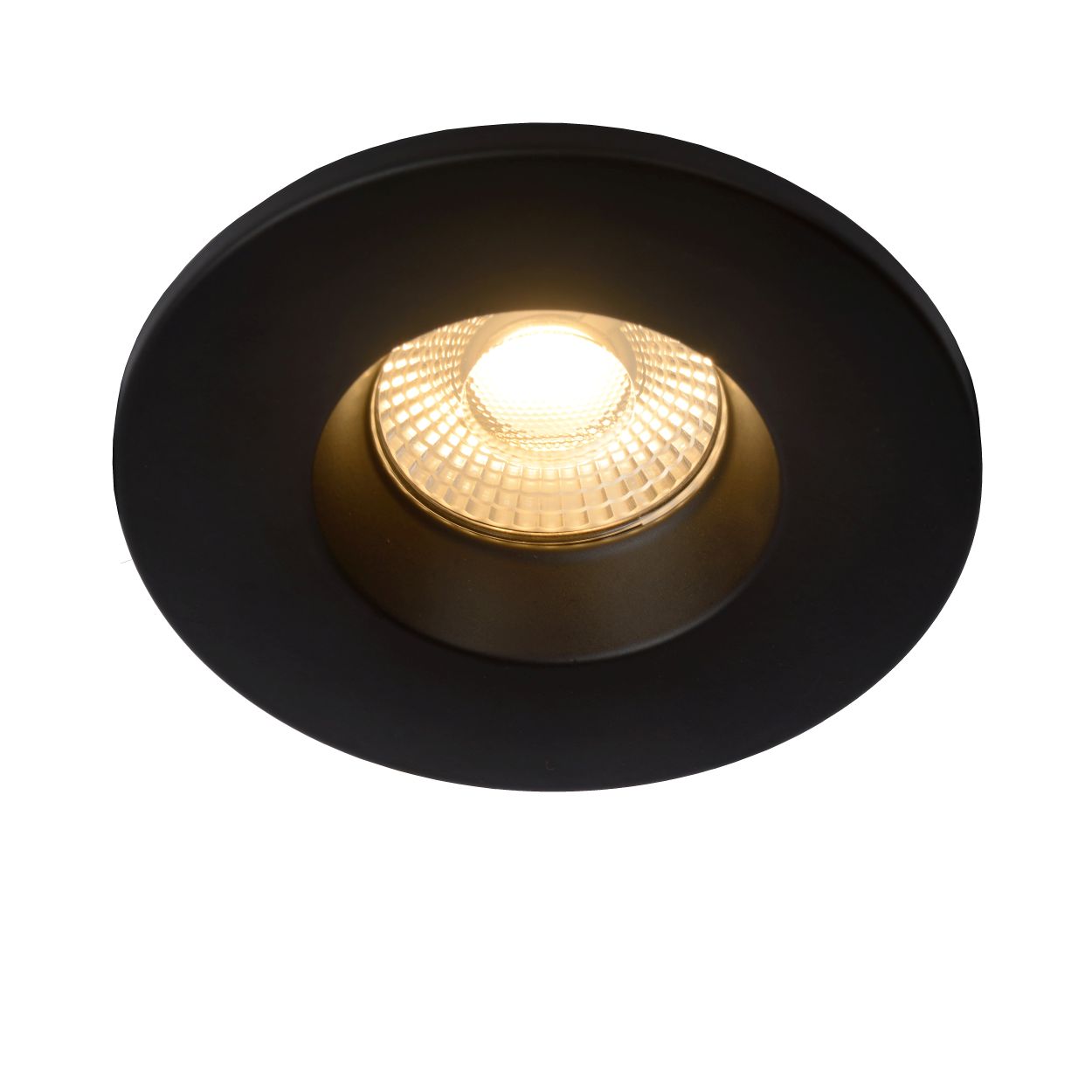 Lucide BINKY LED - Inbouwspot Badkamer - Ø 8,8 cm - LED Dimb. - 1x6,5W 3000K - IP65 - Zwart