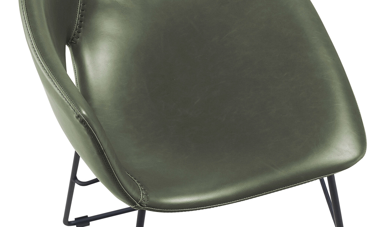 Kruk Zahara groen synthetisch leer hoogte 65 cm