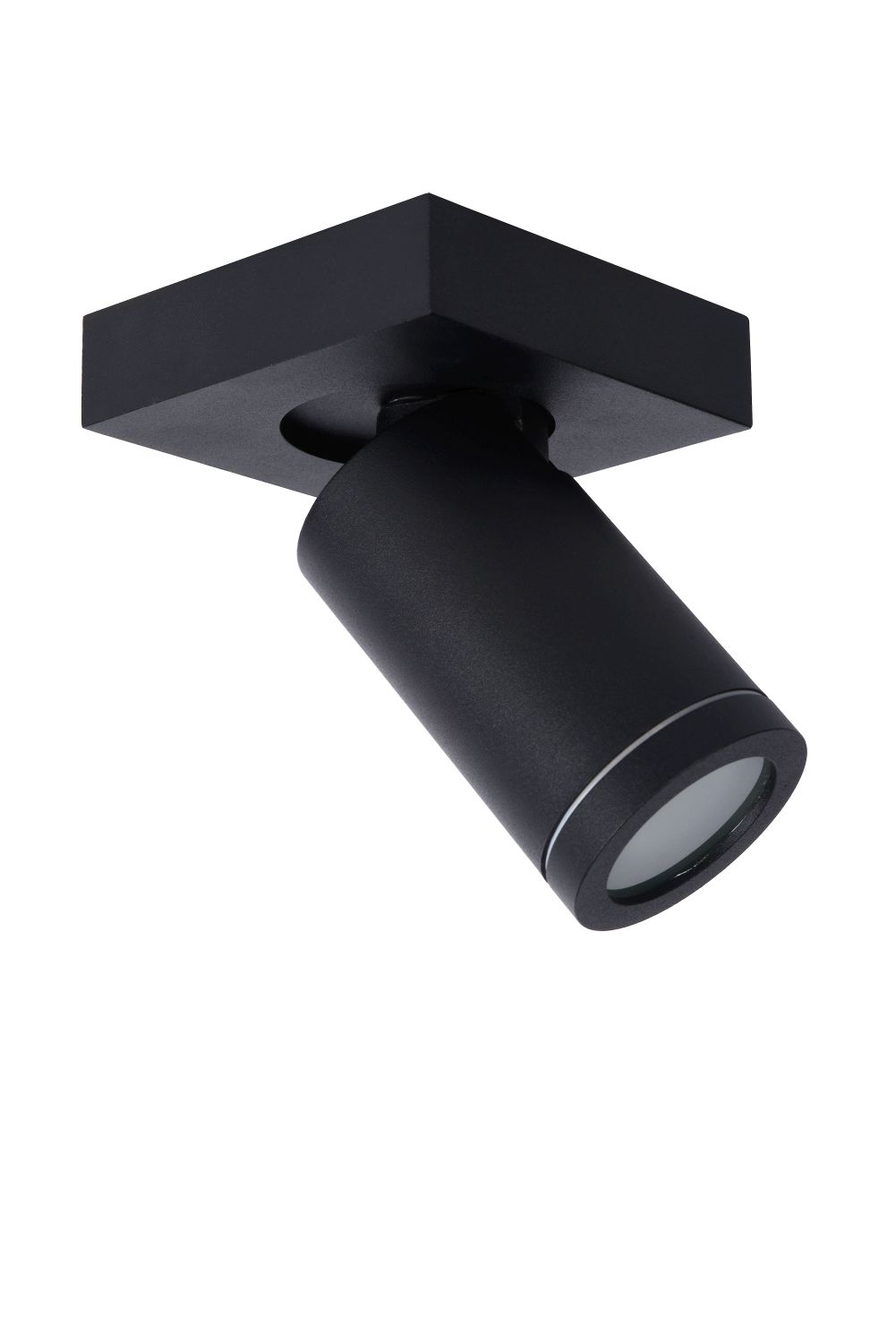 Lucide TAYLOR - Plafondspot Badkamer - LED Dim to warm - GU10 - 1x5W 2200K/3000K - IP44 - Zwart