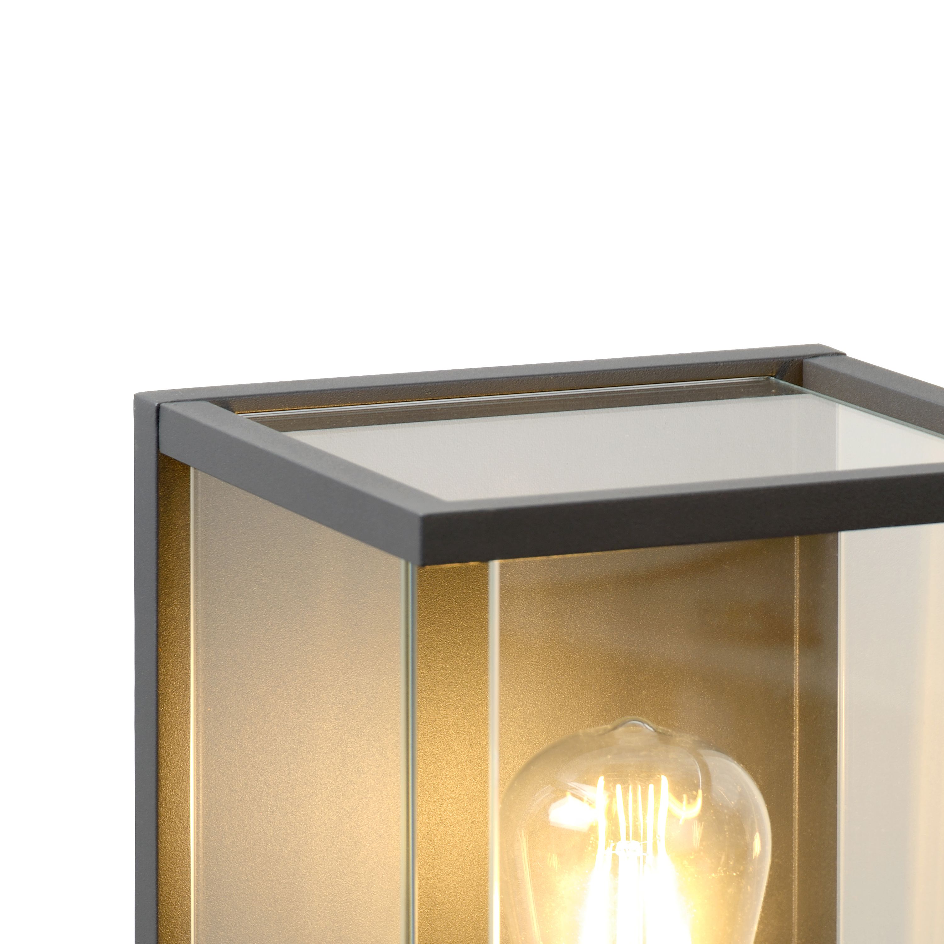 Lucide CLAIRE - Wandlamp Buiten - 1xE27 - IP54 - Antraciet