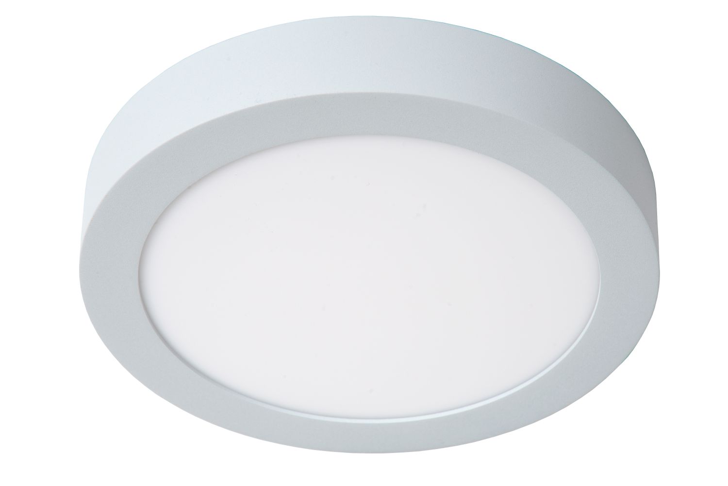 Lucide BRICE-LED - Plafonnière Badkamer - Ø 24 cm - LED Dimb. - 1x15W 3000K - IP44 - Wit