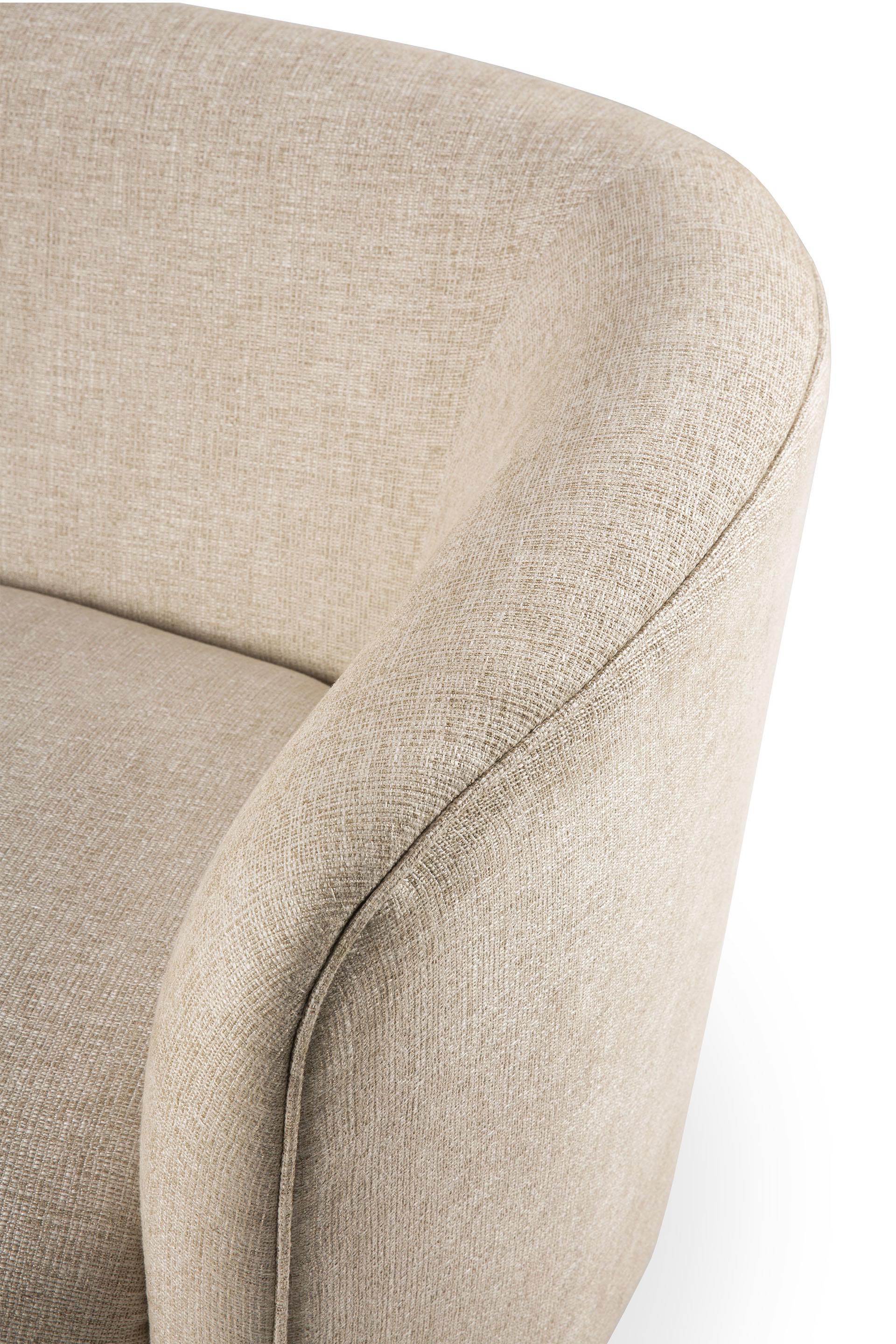 Ethnicraft - Ellipse Oatmeal fabric 3-zitsbank (217 x 98 x 71 cm)
