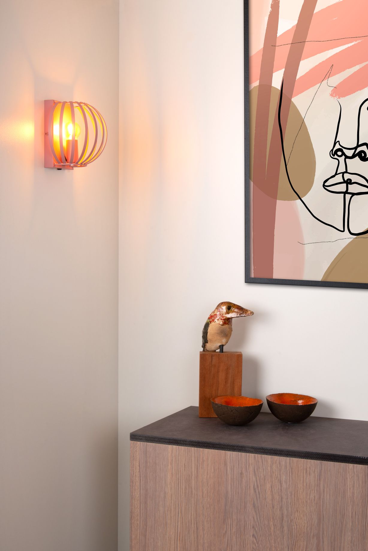 Lucide MERLINA - Wandlamp Kinderkamer - 1xE14 - Roze