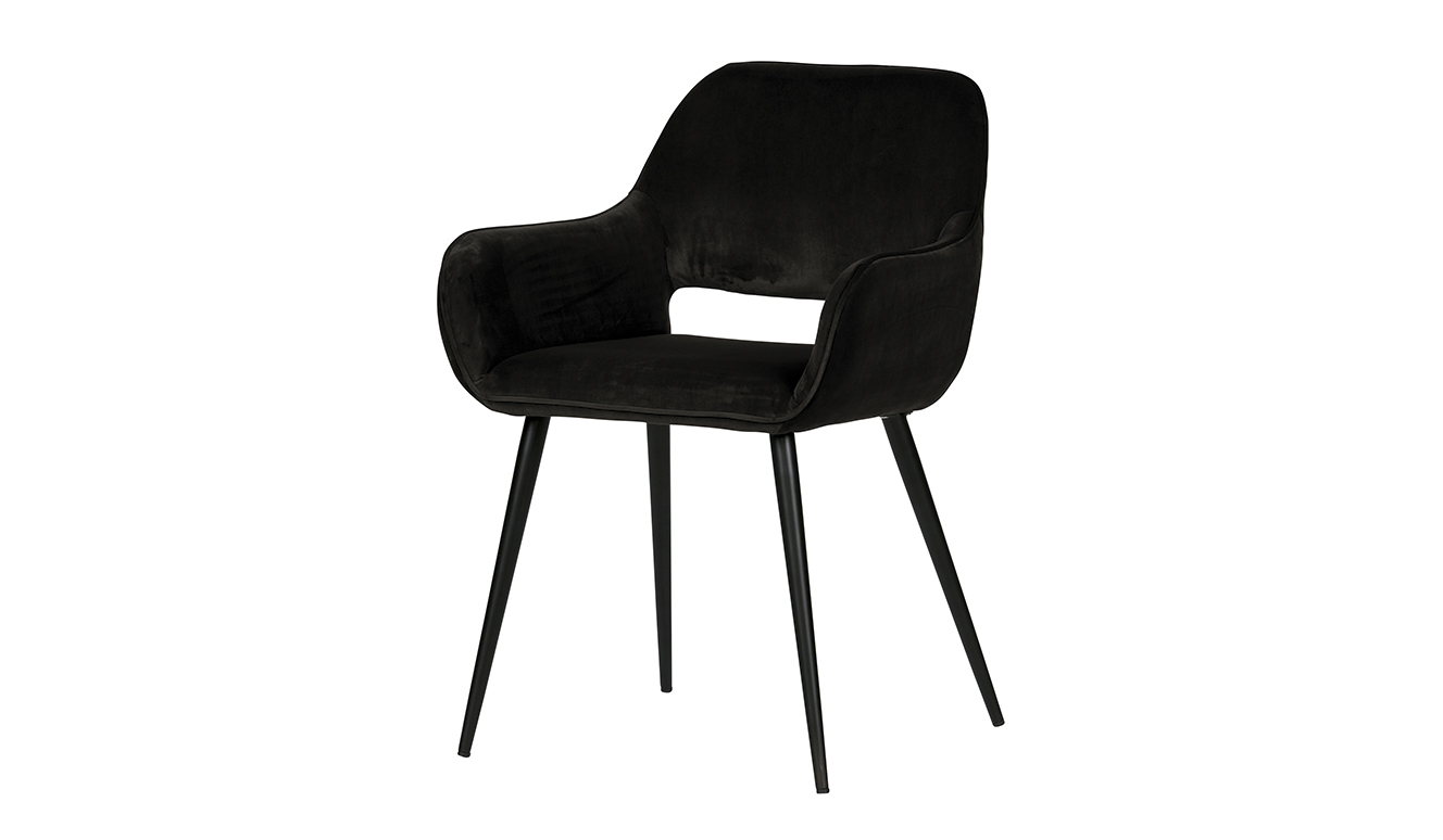Set of 2 - jelle chair velvet black