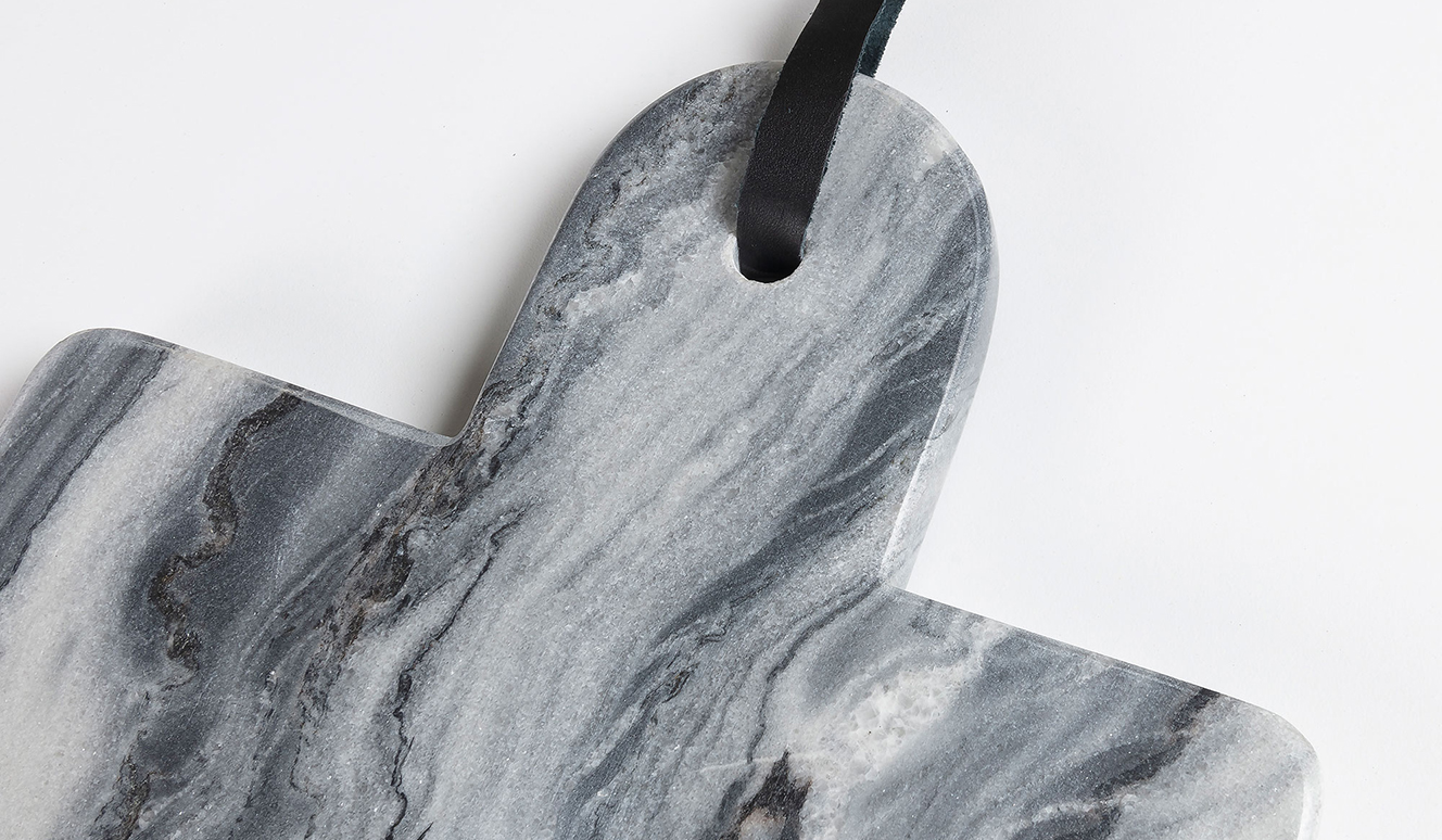Bergman rechthoekige snijplank grijs marmer