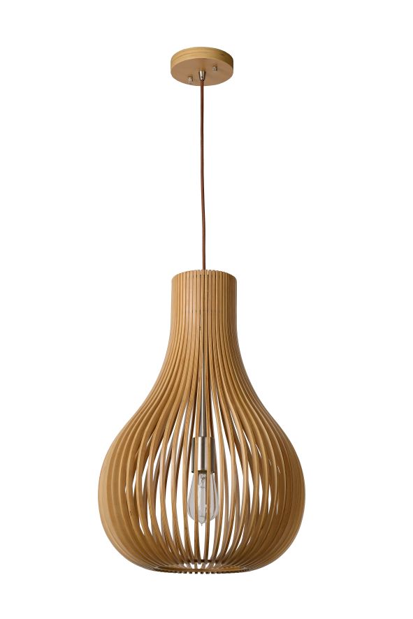 Lucide BODO - Hanglamp - Ø 38 cm - 1xE27 - Naturel