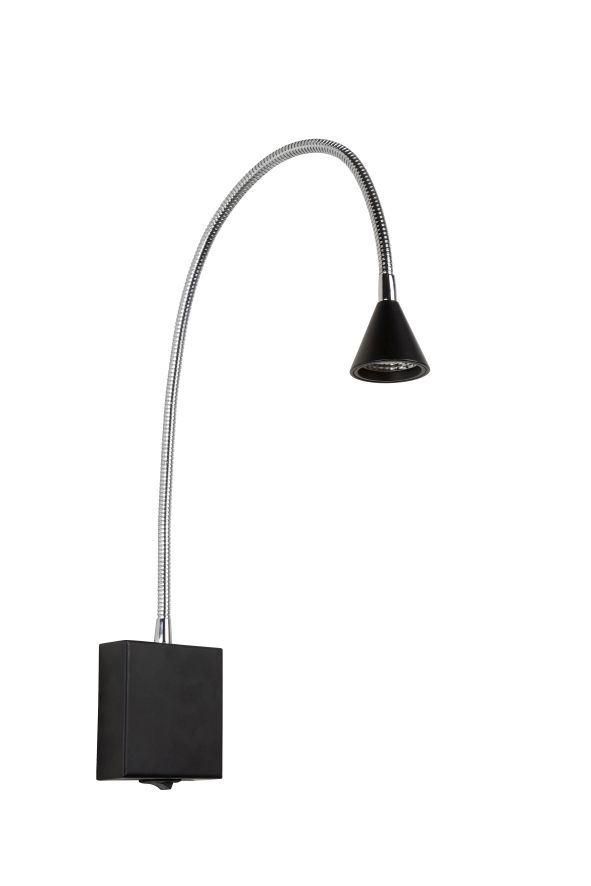 Lucide BUDDY - Bedlamp - LED - 1x4W 4000K - Zwart
