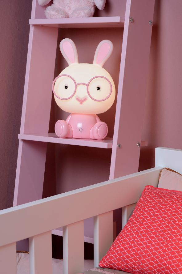 Lucide DODO Rabbit - Tafellamp Kinderkamer - LED Dimb. - 1x3W - 3 StepDim - Roze