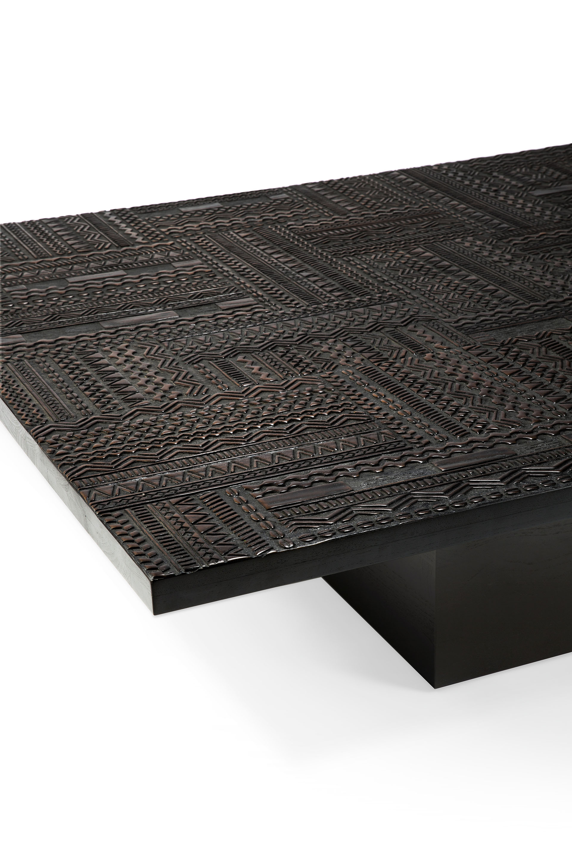Ethnicraft - Arc bijzettafel gelakt teak - (50 x 50 x 47)