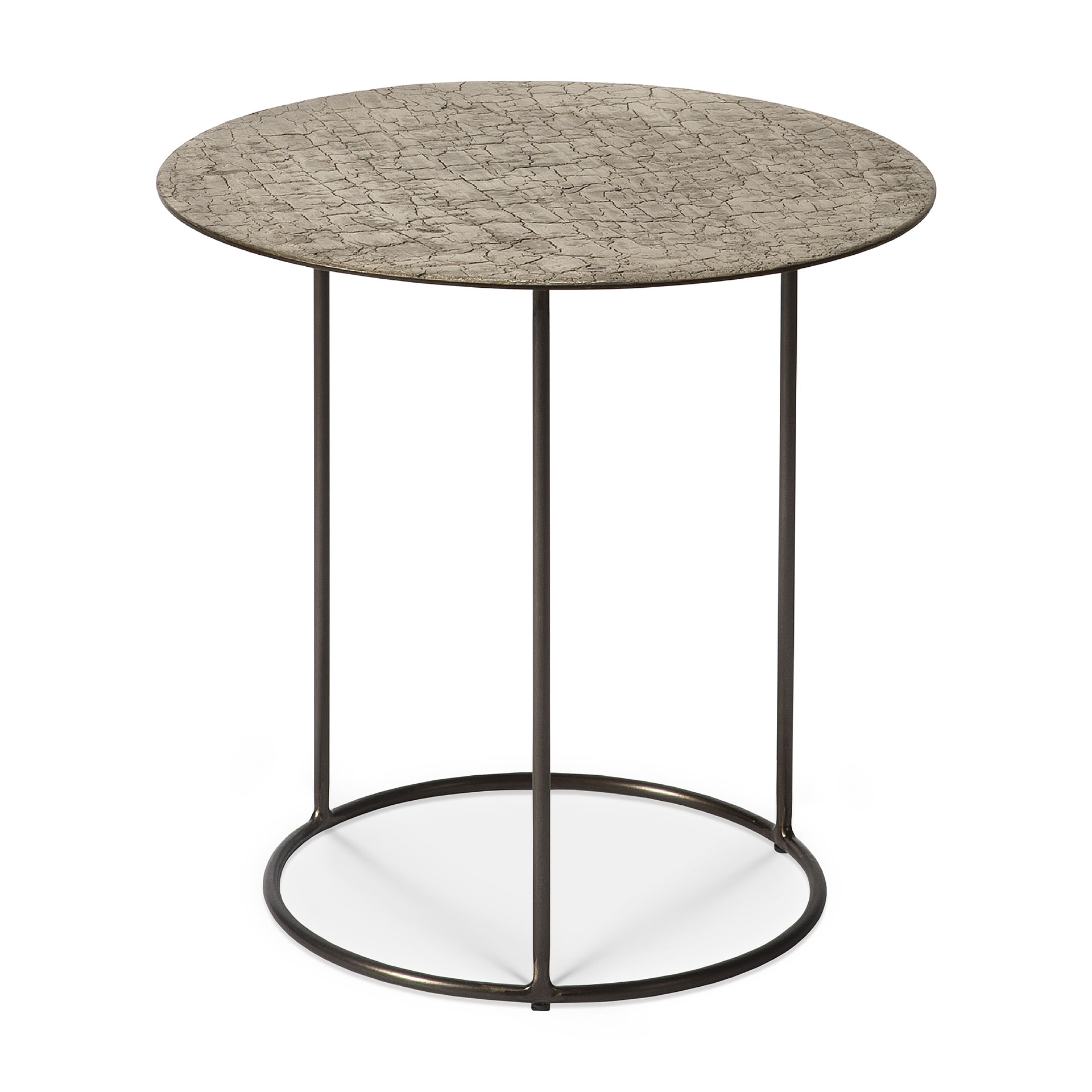 Ethnicraft - Celeste bijzettafel Minerals Taupe Lava - (45 x 45 x 43 cm)