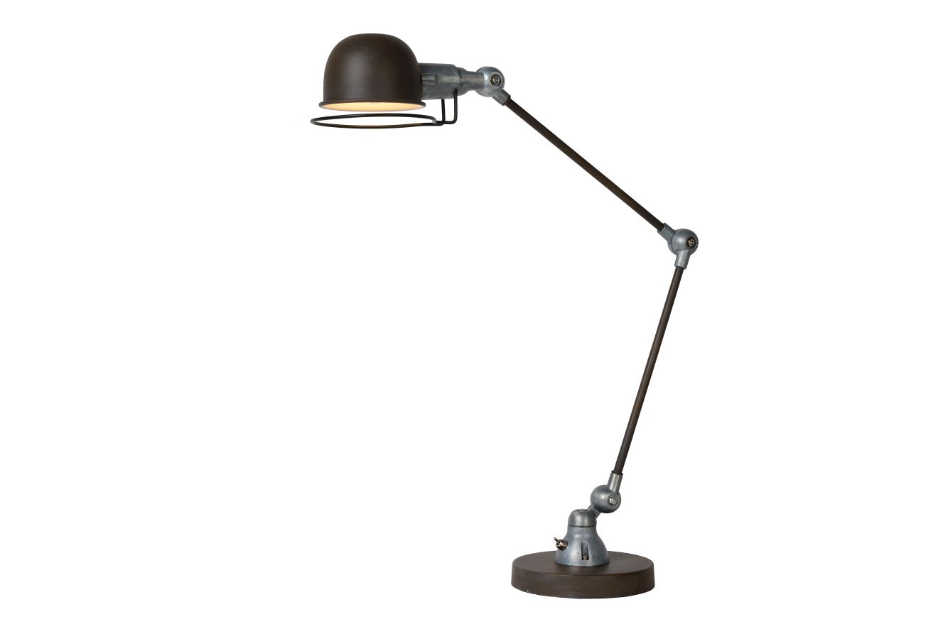 Lucide HONORE - Bureaulamp - 1xE14 - Roest bruin