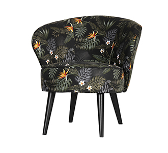 Bo armchair velvet flowerprint