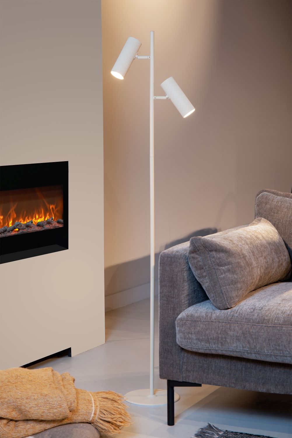 Lucide CLUBS - Vloerlamp - 2xGU10 - Wit