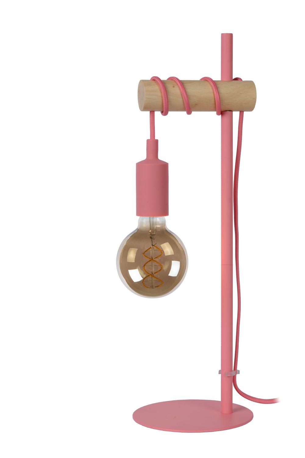 Lucide POLA - Tafellamp Kinderkamer - Ø 15 cm - 1xE27 - Roze