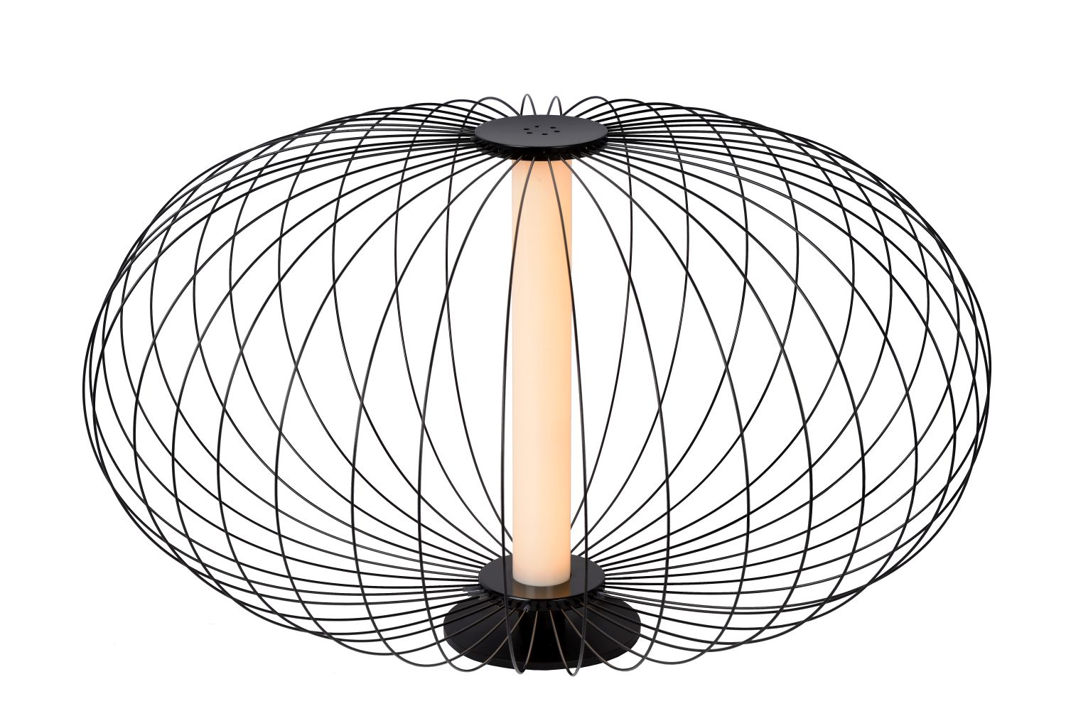 Lucide CARBONY - Tafellamp - Ø 50 cm - LED - 1x5W 2700K - Zwart