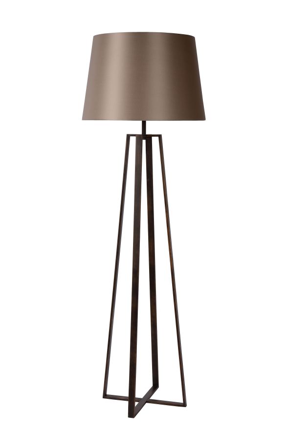 Lucide COFFEE - Vloerlamp - Ø 55 cm - 1xE27 - Roest bruin