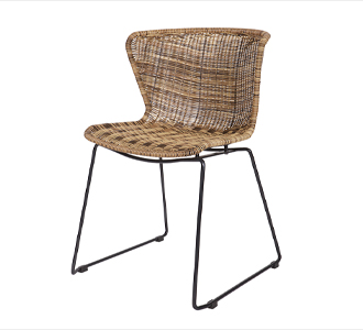 Set of 2 - wings chair natural