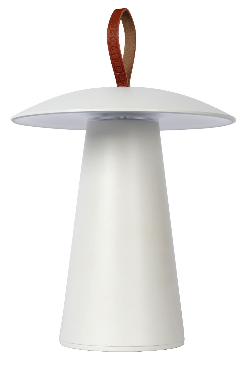 Lucide LA DONNA - Oplaadbare Tafellamp Buiten - Accu/Batterij - Ø 19,7 cm - LED Dimb. - 1x2W 2700K - IP54 - 3 StepDim - Wit