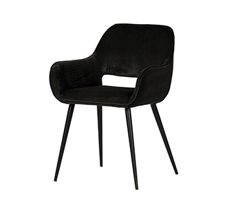 Set of 2 - jelle chair velvet black