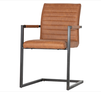 Bas dining chair pu cognac