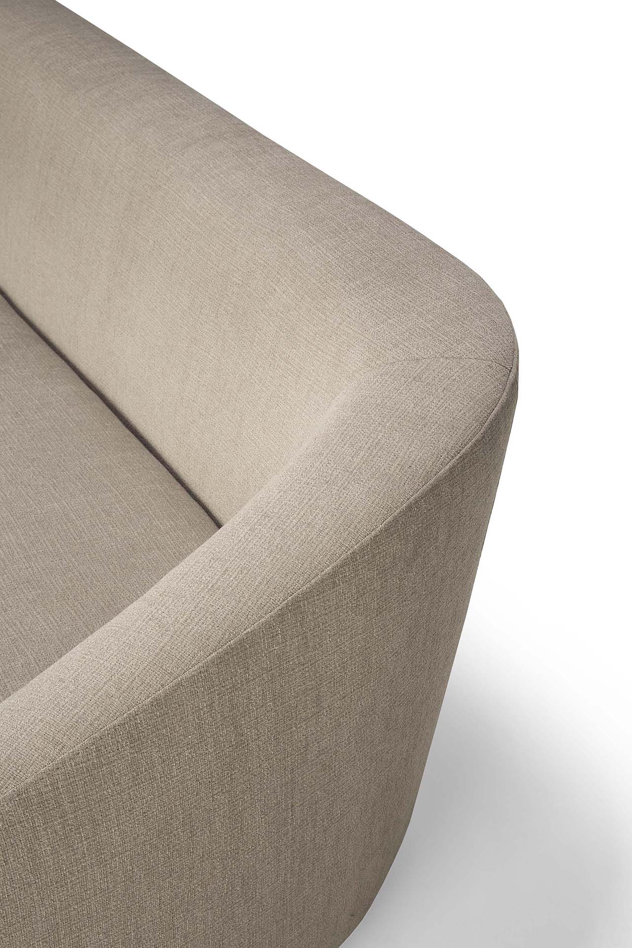 Ethnicraft - Trapeze Beige fabric 3-zitsbank (211 x 91 x 74 cm)