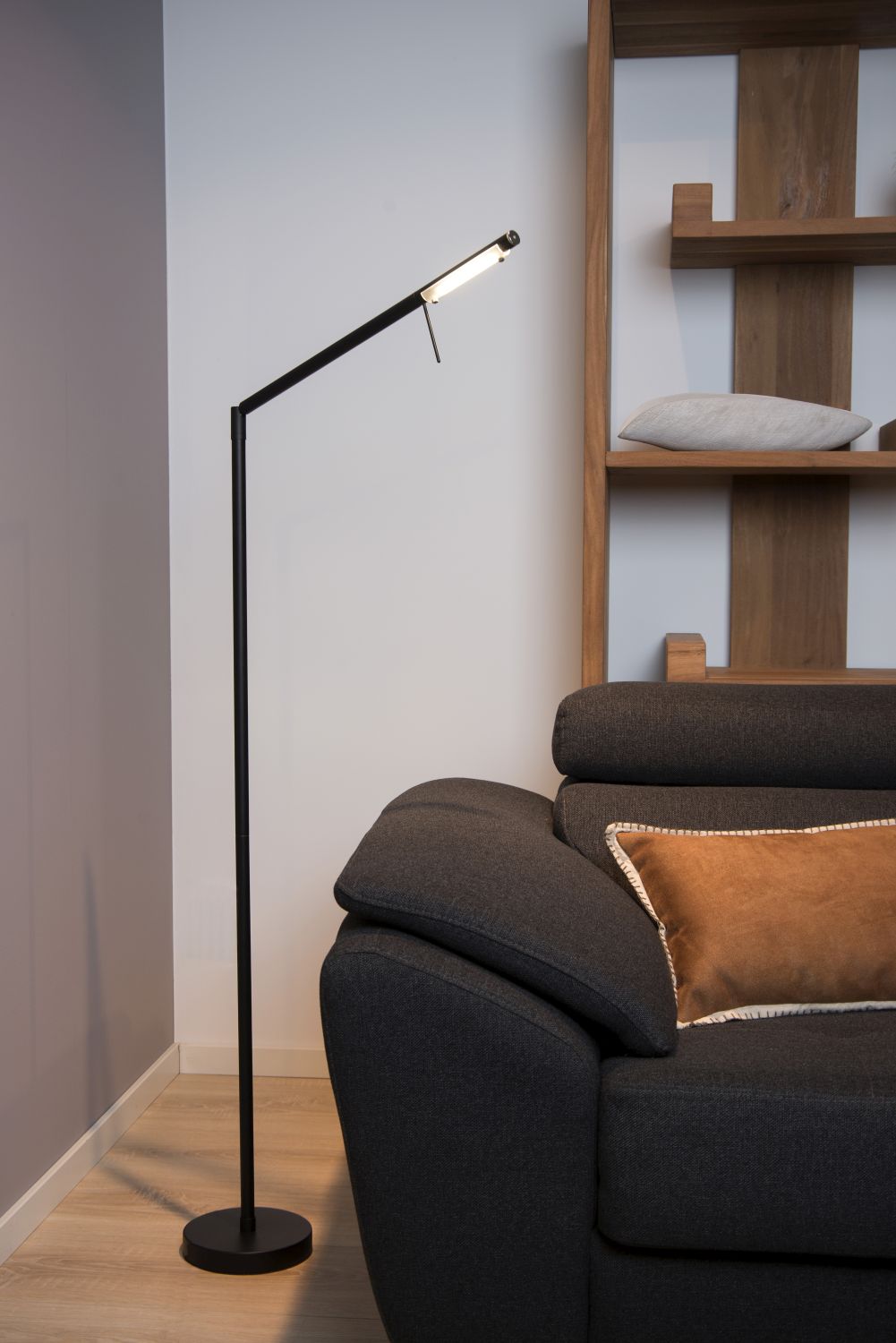 Lucide BERGAMO - Leeslamp - LED Dimb. - 1x7,2W 3000K - Zwart