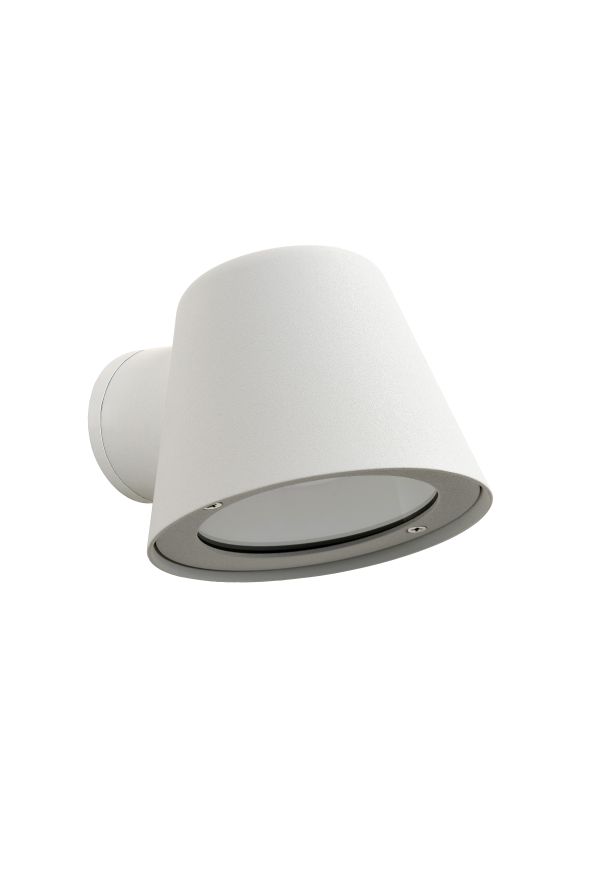 Lucide DINGO-LED - Wandlamp Buiten - LED Dimb. - GU10 - 1x5W 3000K - IP44 - Wit