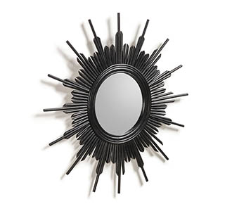 Marelli-spiegel Ø 70 cm met zwarte afwerking