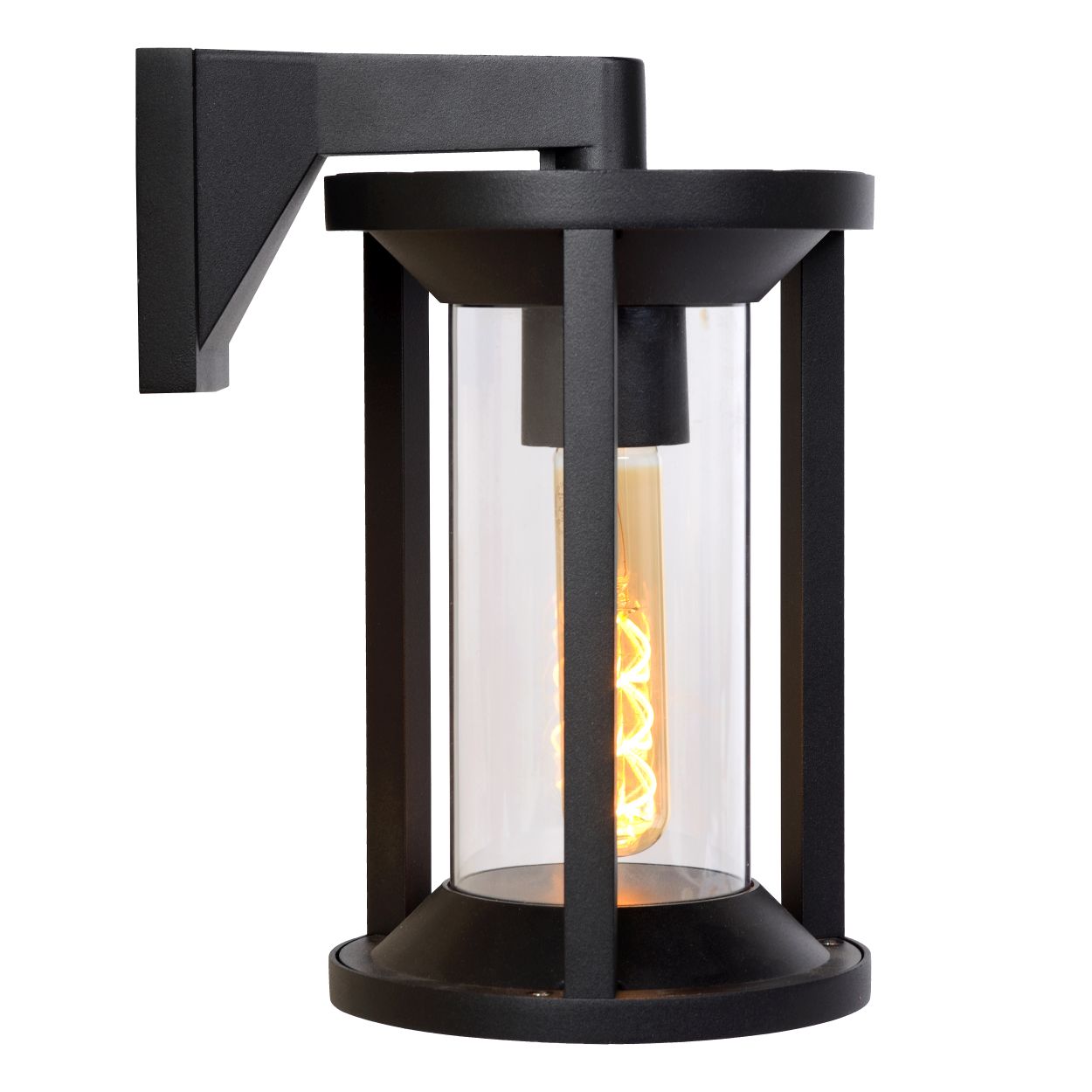 Lucide CADIX - Wandlamp Buiten - 1xE27 - IP65 - Zwart