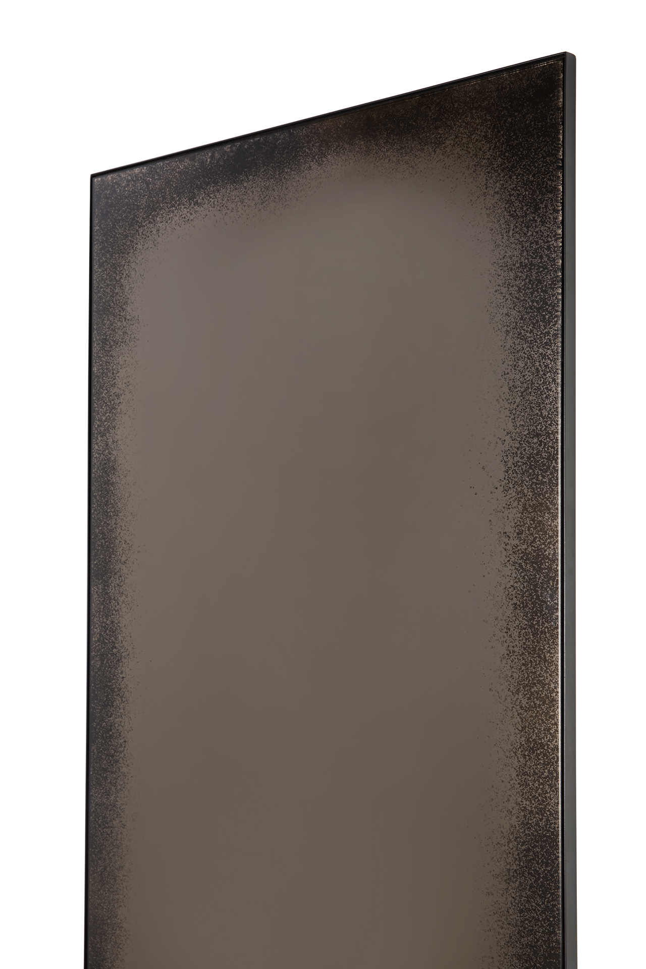 Ethnicraft - Aged Bronze muurspiegel zwart metaal frame (76 x 3 x 106 cm)