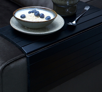 Armrest xl flexible sofa tray black