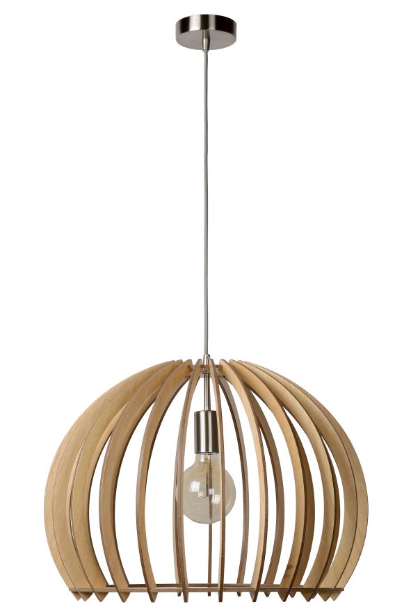 Lucide BOUNDE - Hanglamp - Ø 50 cm - 1xE27 - Naturel