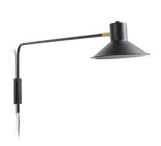 Aria wandlamp zwart