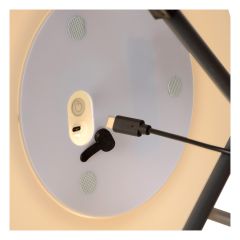 Lucide PYRAMID - Oplaadbare Tafellamp Buiten - Accu/Batterij - LED Dimb. - 1x2W 2700K - IP54 - Antraciet