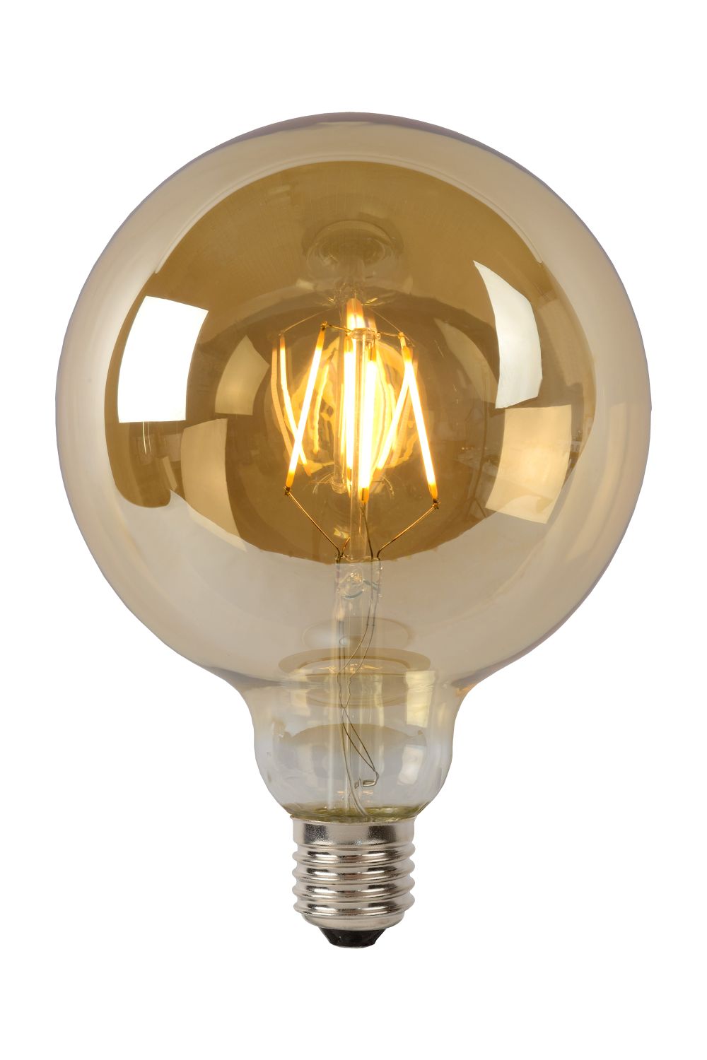 Lucide G125 - Filament lamp - Ø 12,5 cm - LED Dimb. - E27 - 1x8W 2700K - Amber