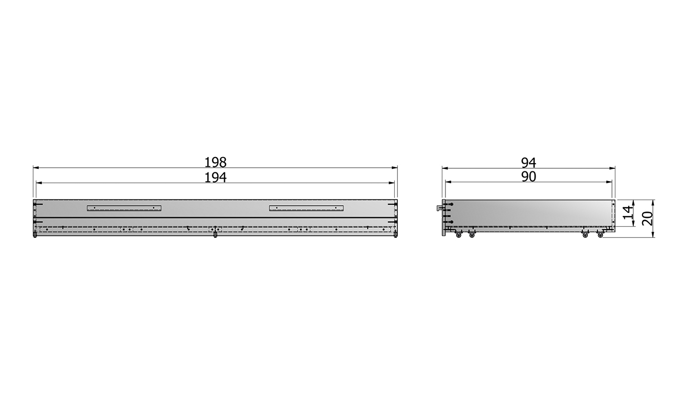 Dennis mattress / bed drawer concrete gray brushed [fsc]