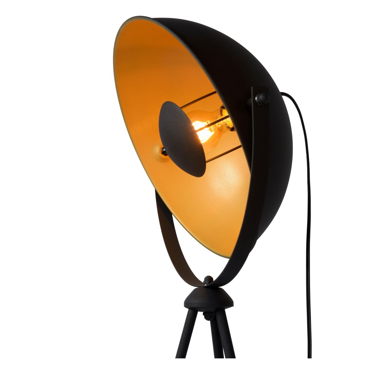 Lucide ALVARO - Vloerlamp - 1xE27 - Zwart