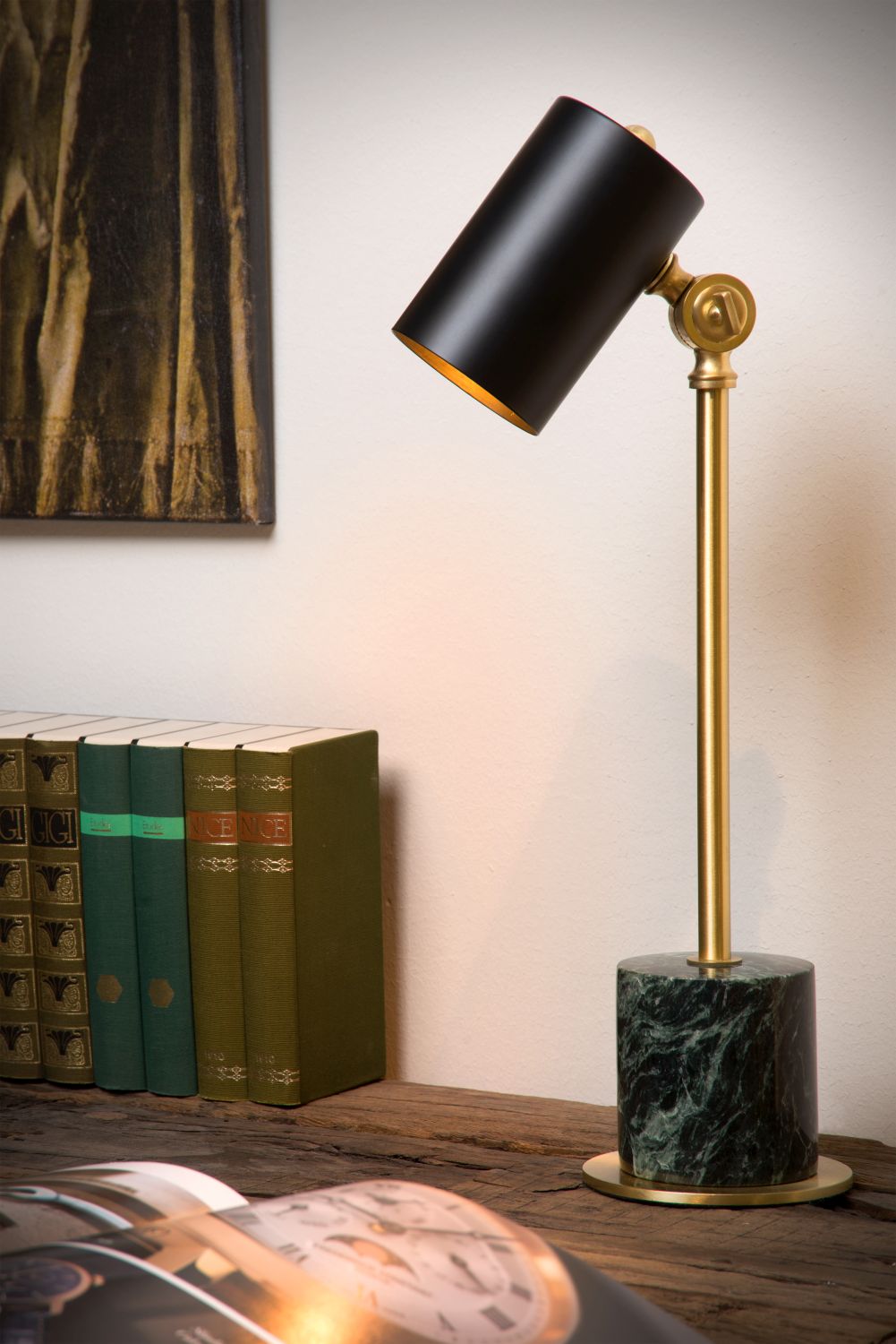 Lucide BRANDON - Bureaulamp - 1xE14 - Zwart