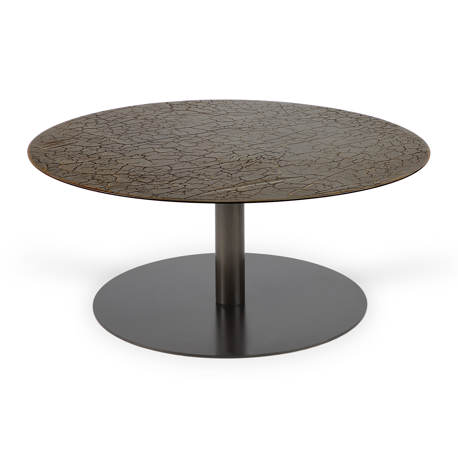 Ethnicraft - Sphere koffietafel Minerals Umber - (80 x 80 x 35 cm)