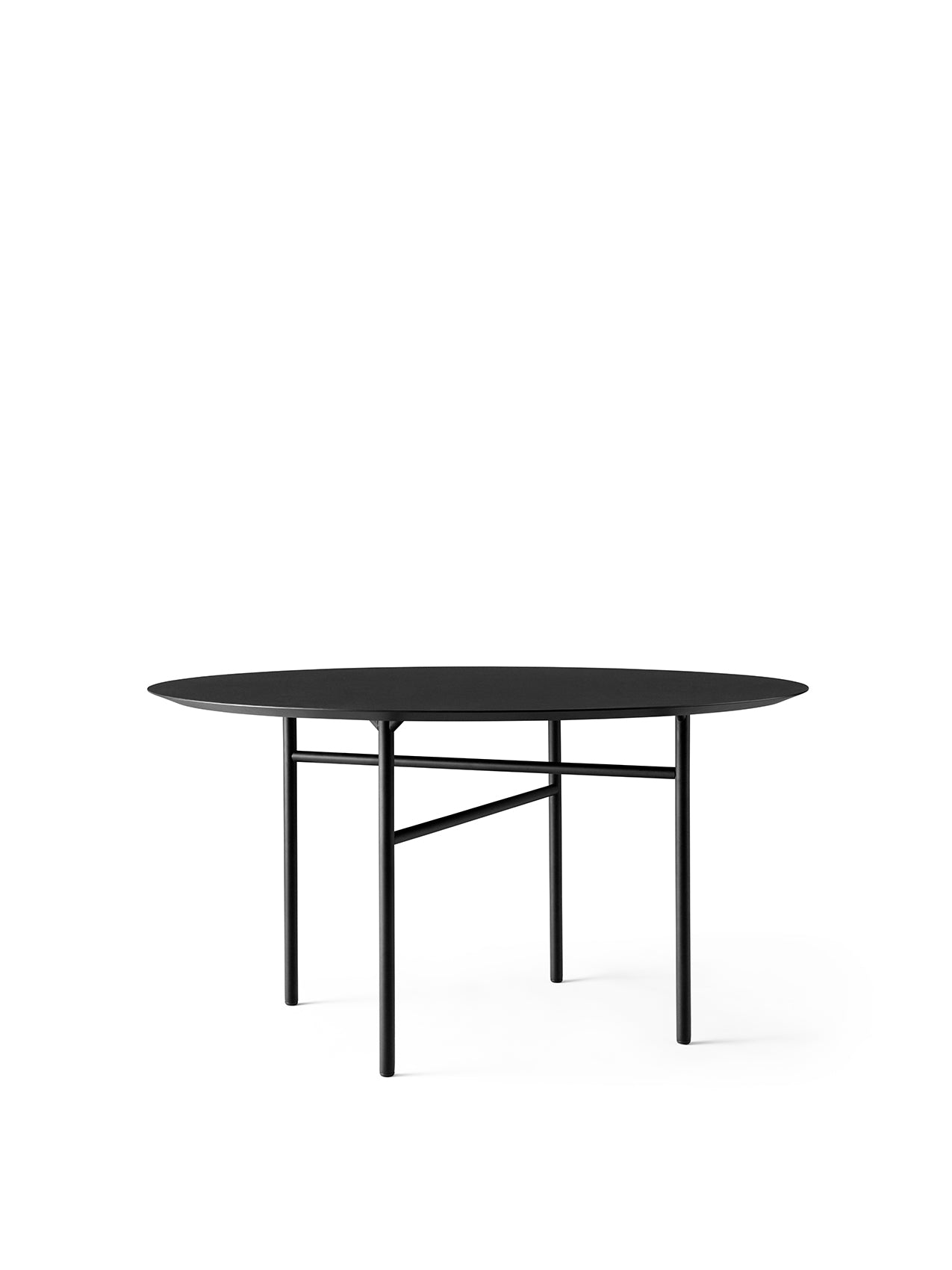 Menu - Snaregade eettafel, rond Ø138cm, zwart stalen frame