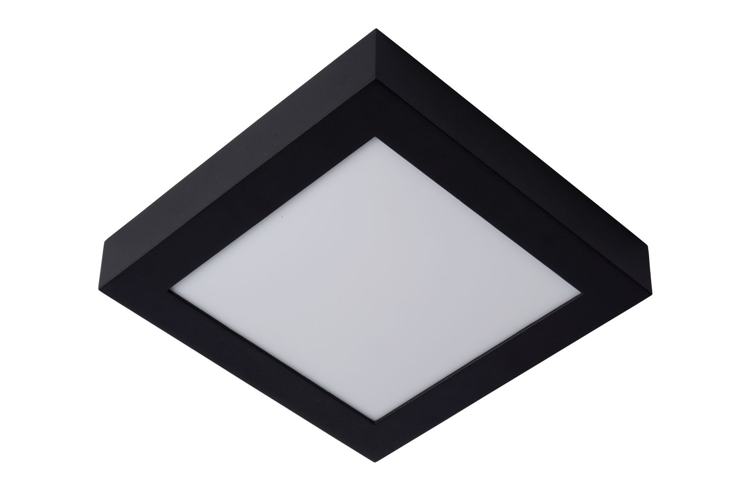 Lucide BRICE-LED - Plafonnière Badkamer - LED Dimb. - 1x22W 3000K - IP44 - Zwart